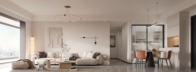 现代客餐厅3D模型下载